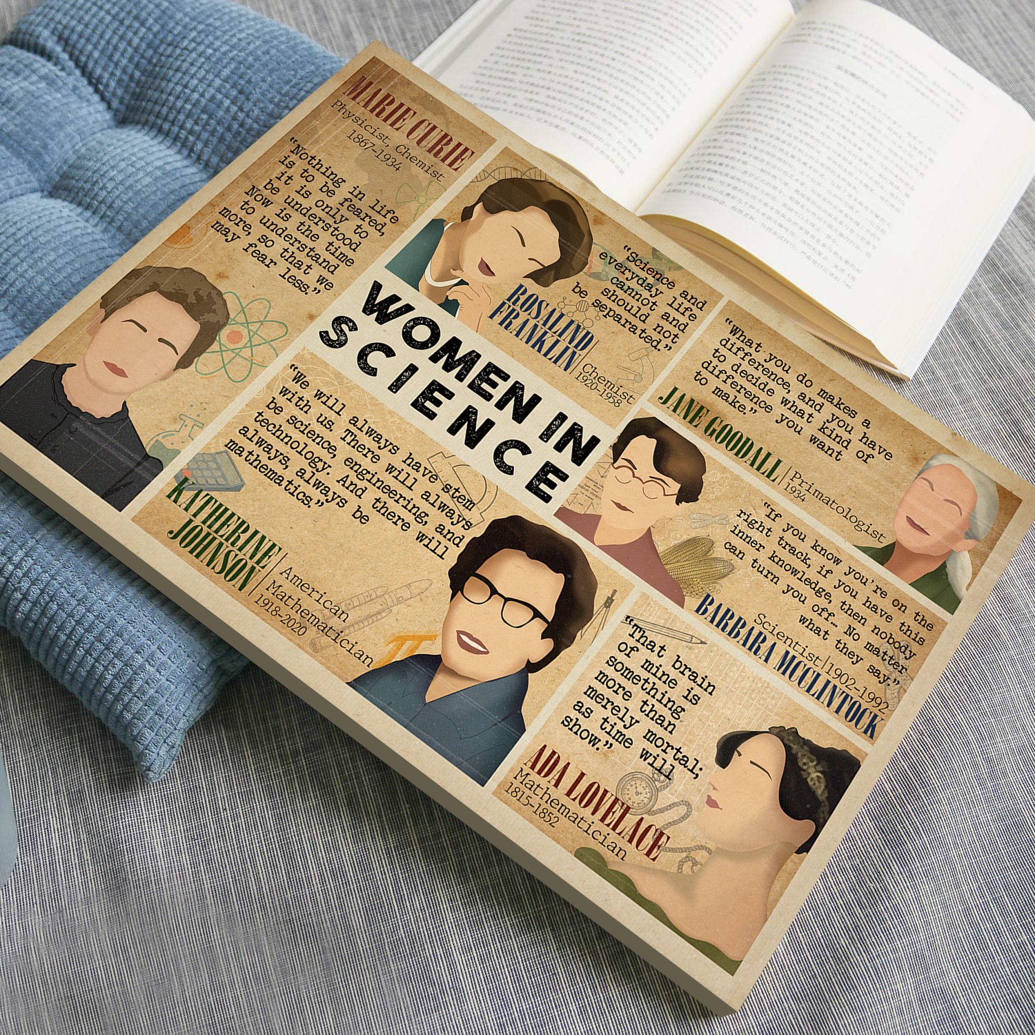 Women in Science Inspirational Quote Wall Art - Image 4