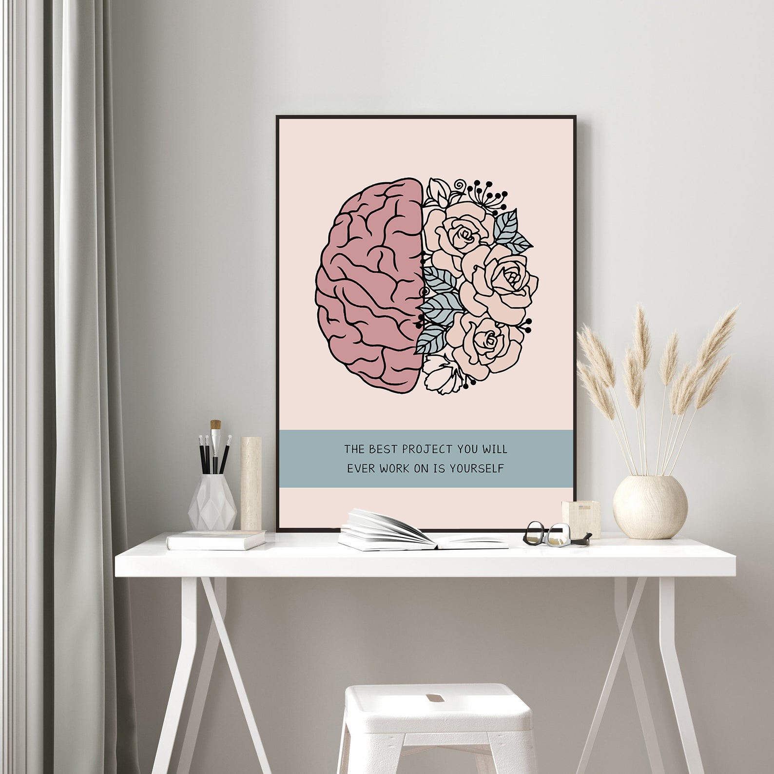 Work on Yourself Abstract Mental Health Wall Art - Image 2