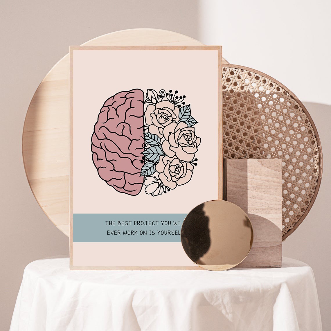 Work on Yourself Abstract Mental Health Wall Art - Image 3