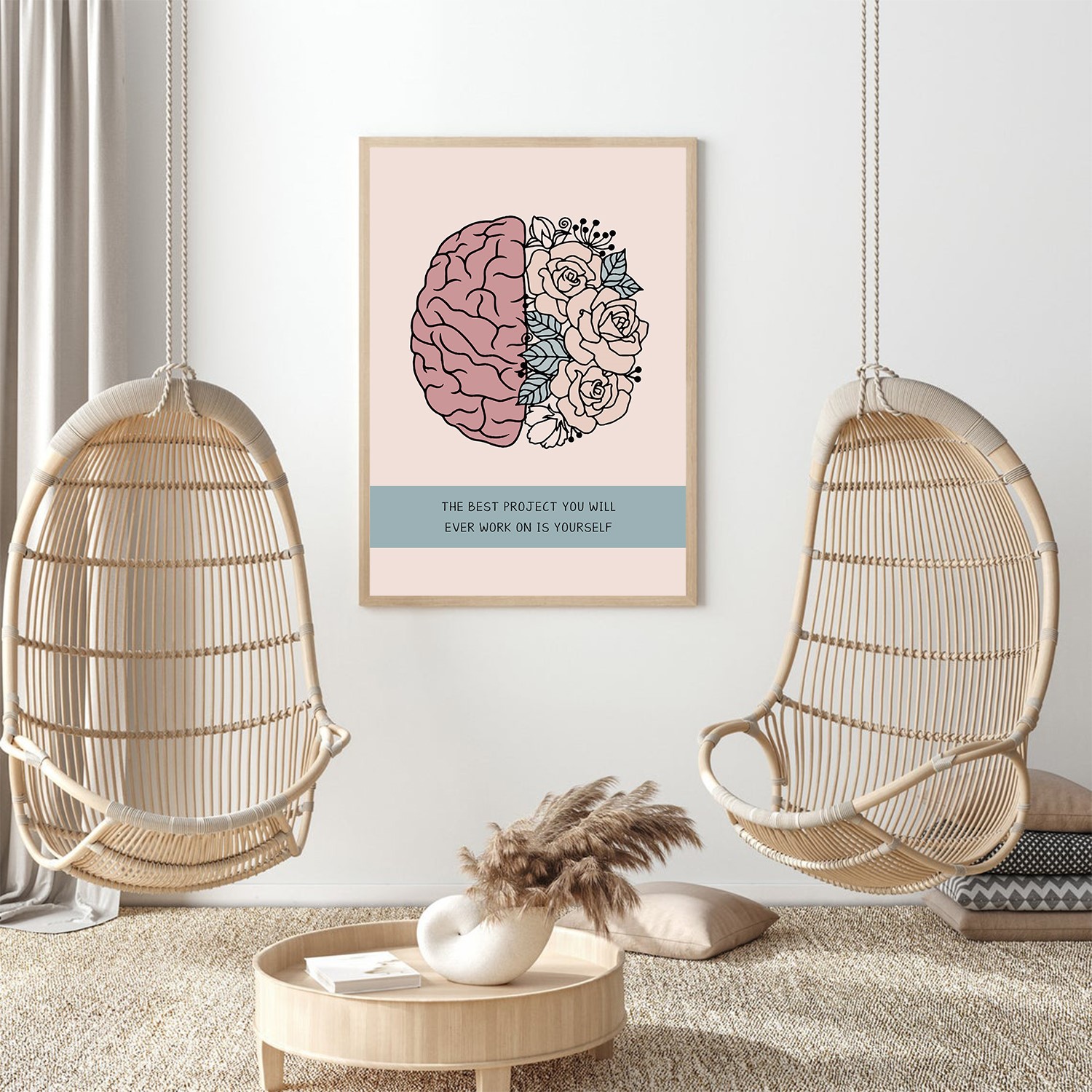 Work on Yourself Abstract Mental Health Wall Art - Image 4