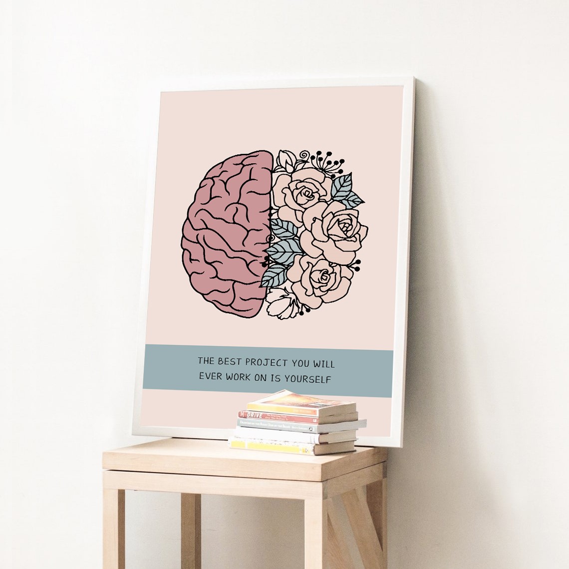 Work on Yourself Abstract Mental Health Wall Art - Image 6