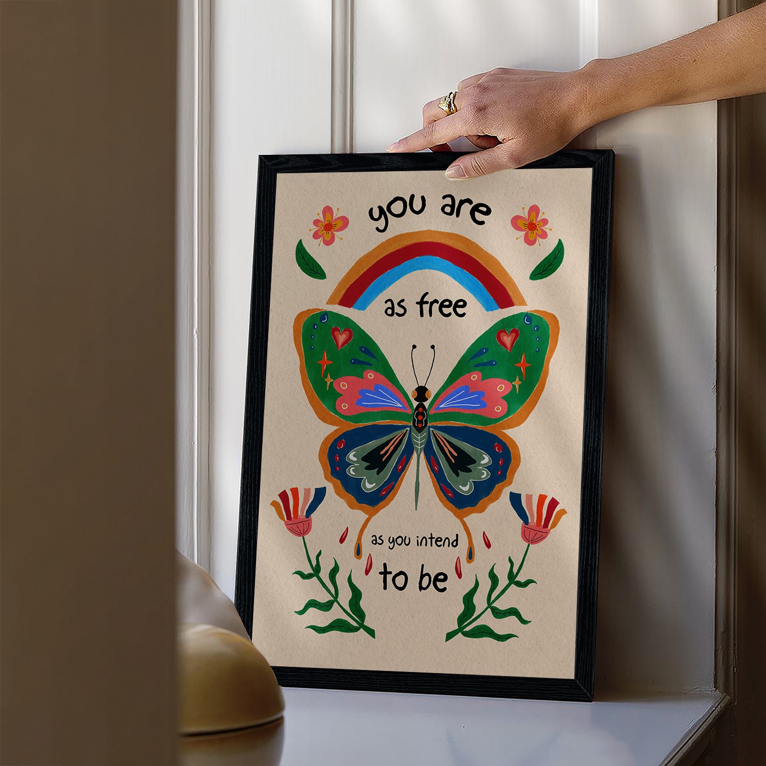 You Are As Free As Colorful Mental Health Wall Art - Image 3