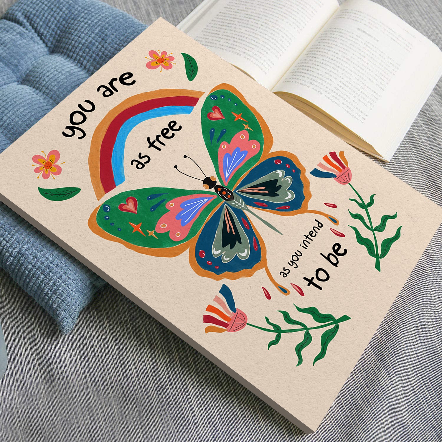 You Are As Free As Colorful Mental Health Wall Art - Image 4