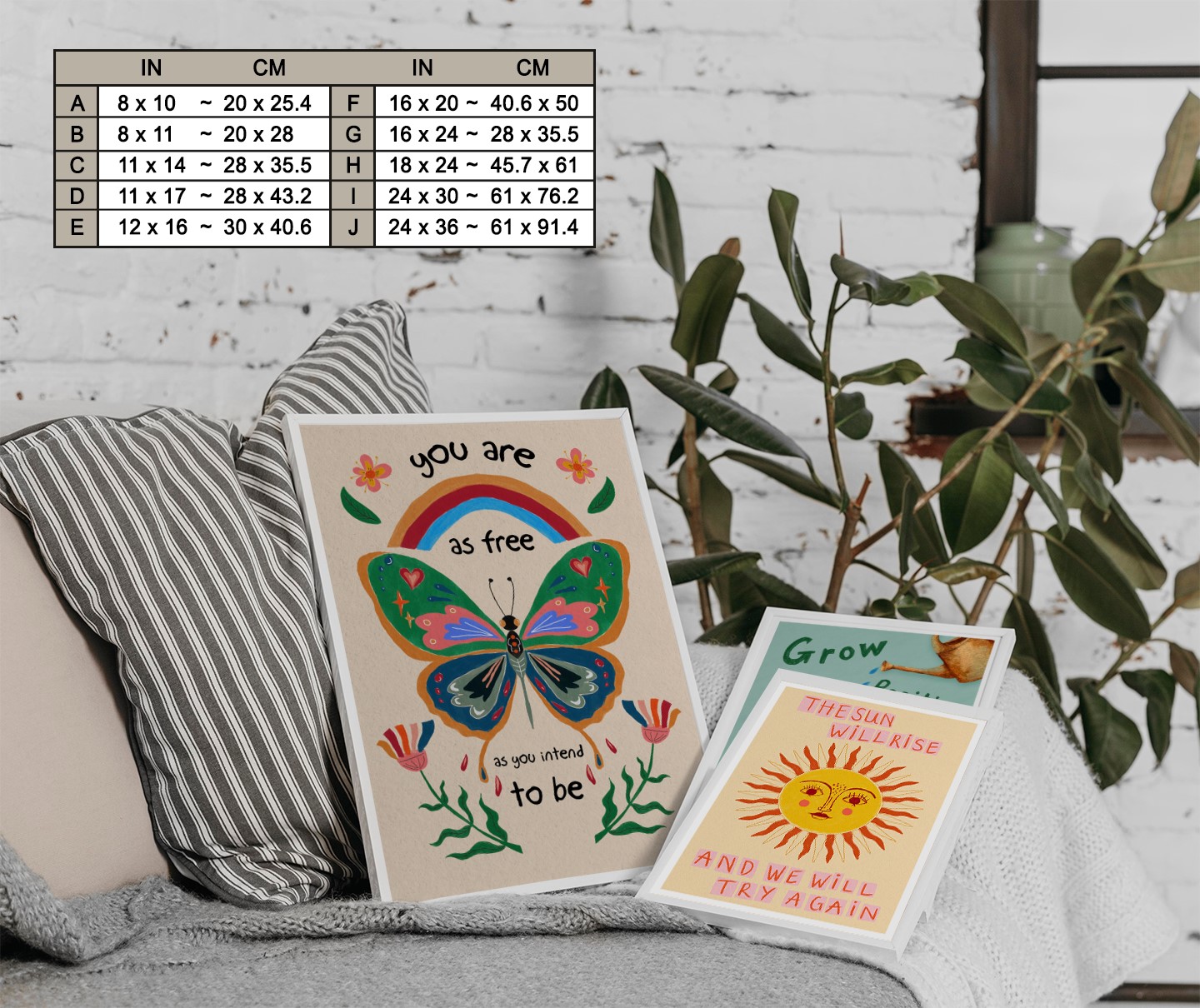 You Are As Free As Colorful Mental Health Wall Art - Image 7