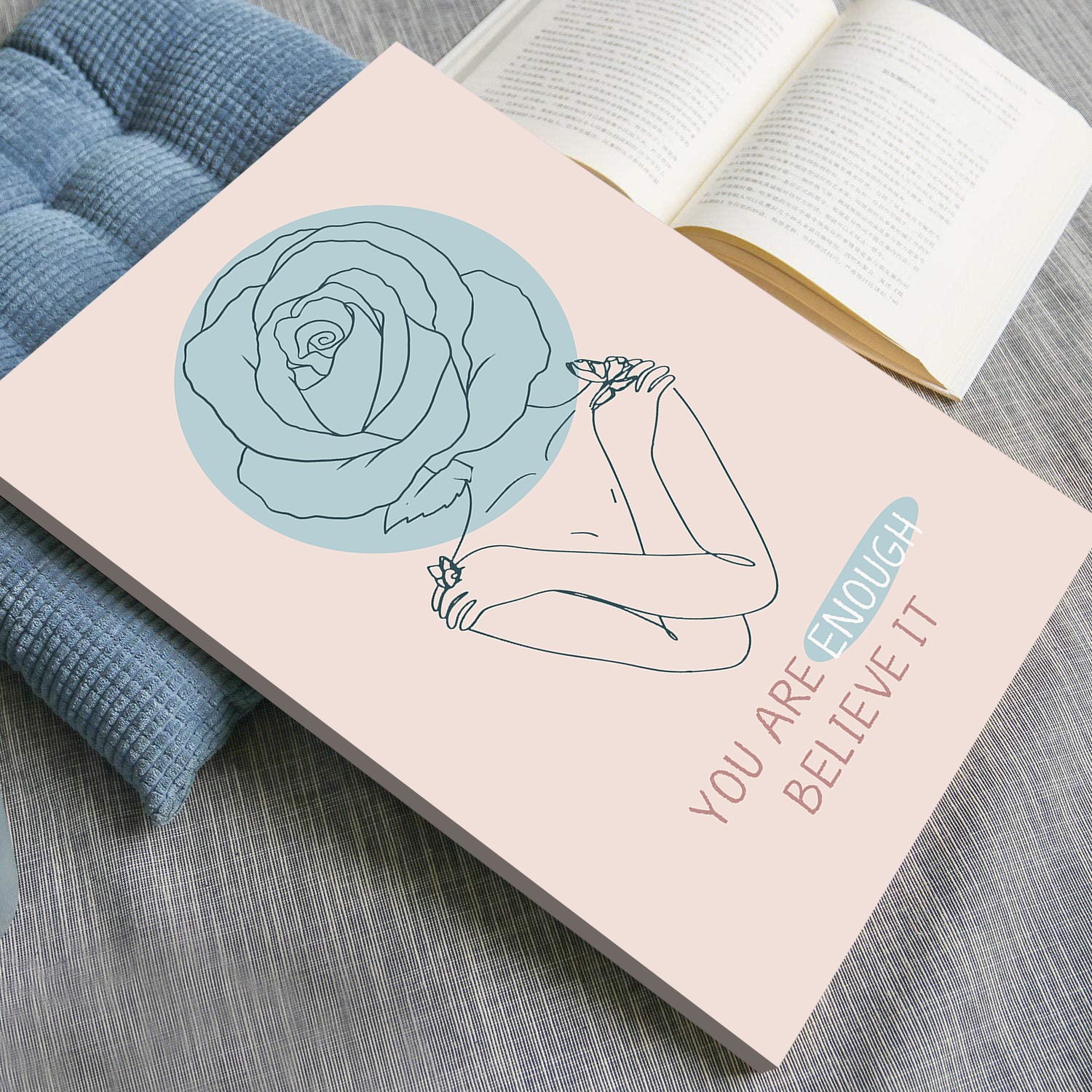 You Are Enough Positive Mental Health Abstract Wall Art - Image 5