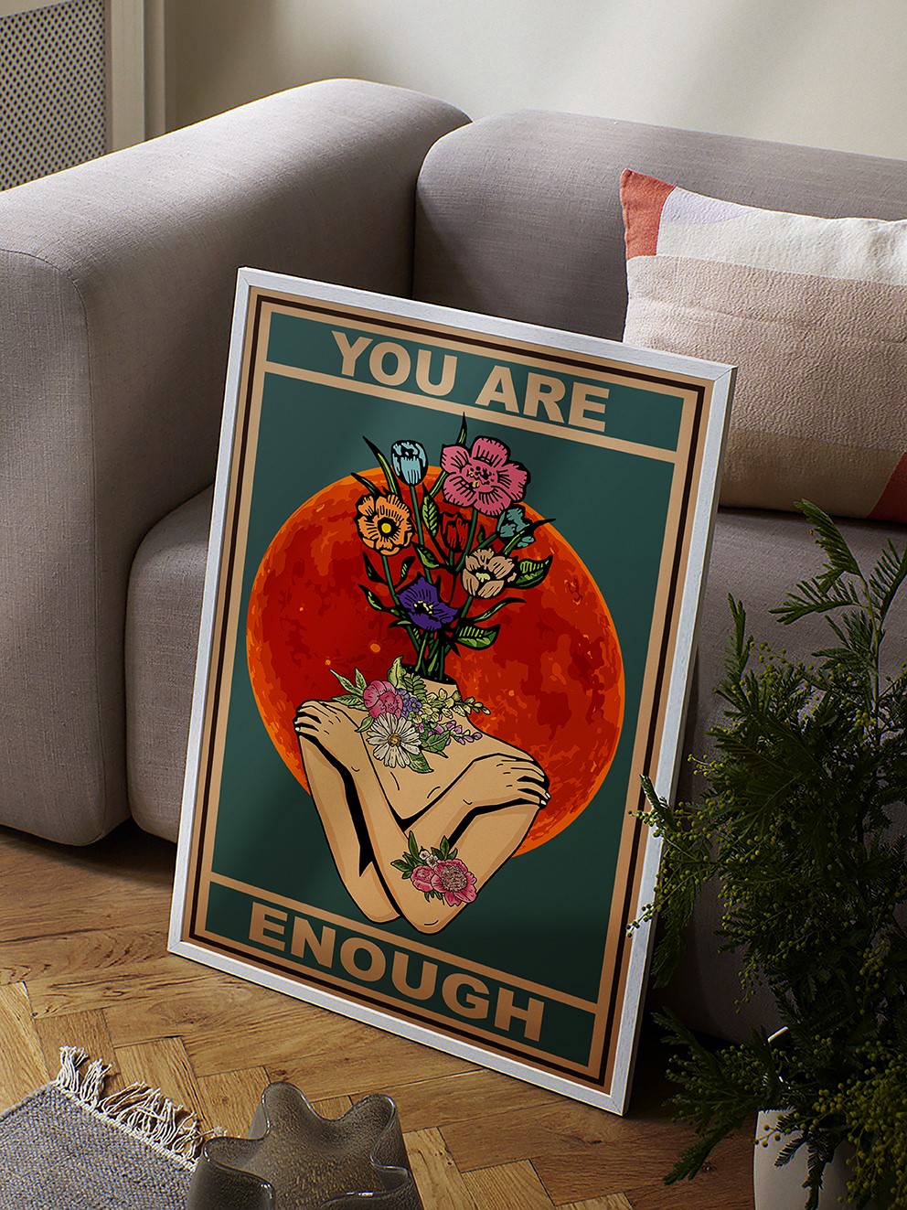 You Are Enough Vintage Mental Health Printable - Image 3