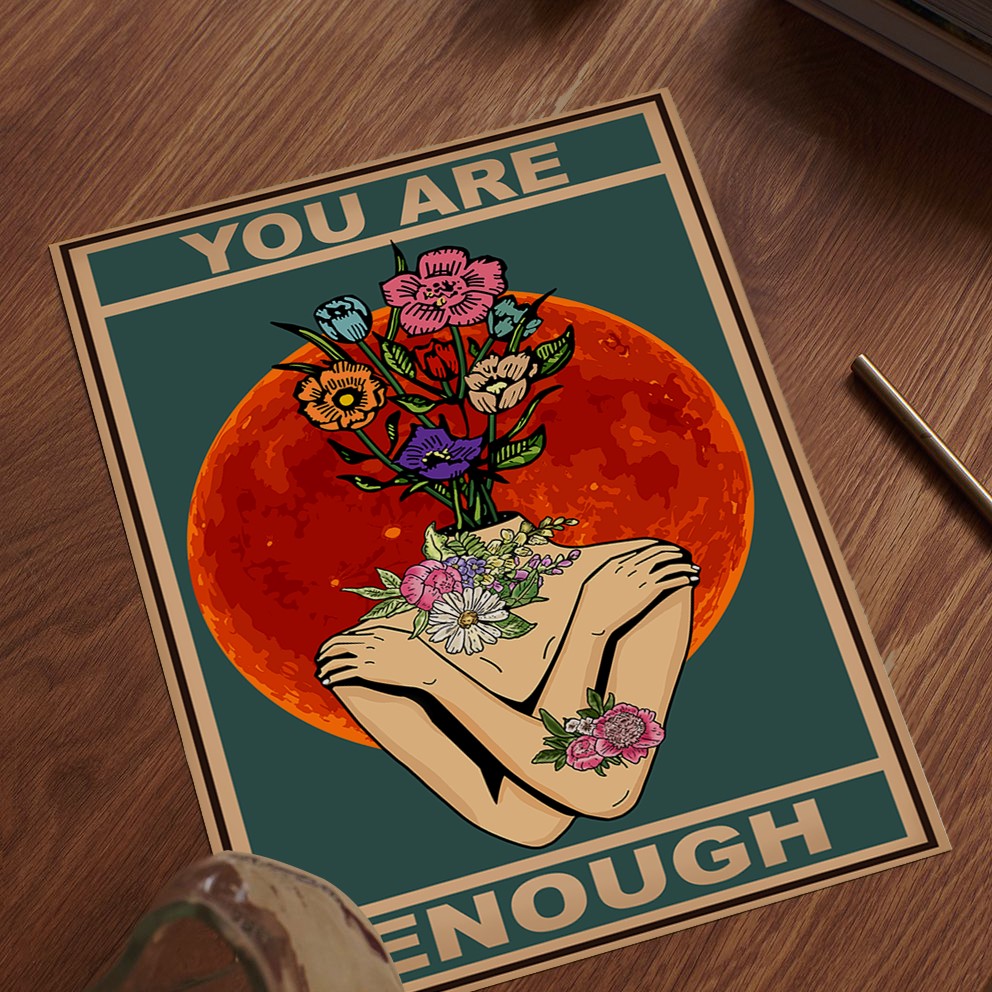 You Are Enough Vintage Mental Health Printable - Image 5