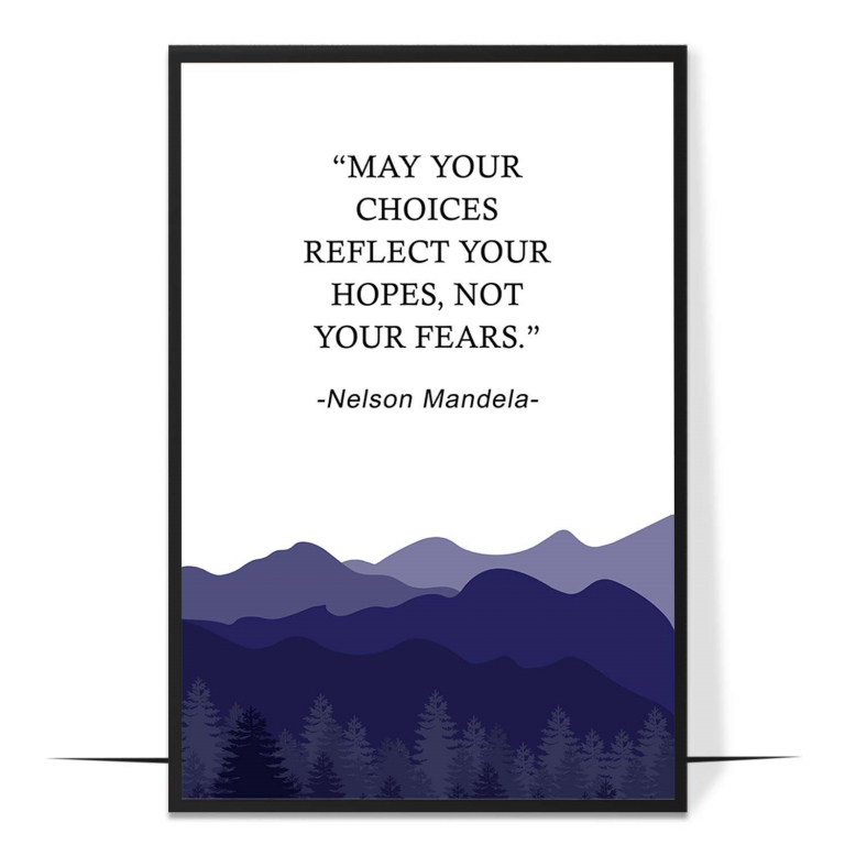 Your Hopes Not Your Fears hand-drawn wall art print — A soft, hand-illustrated scene framing Mande