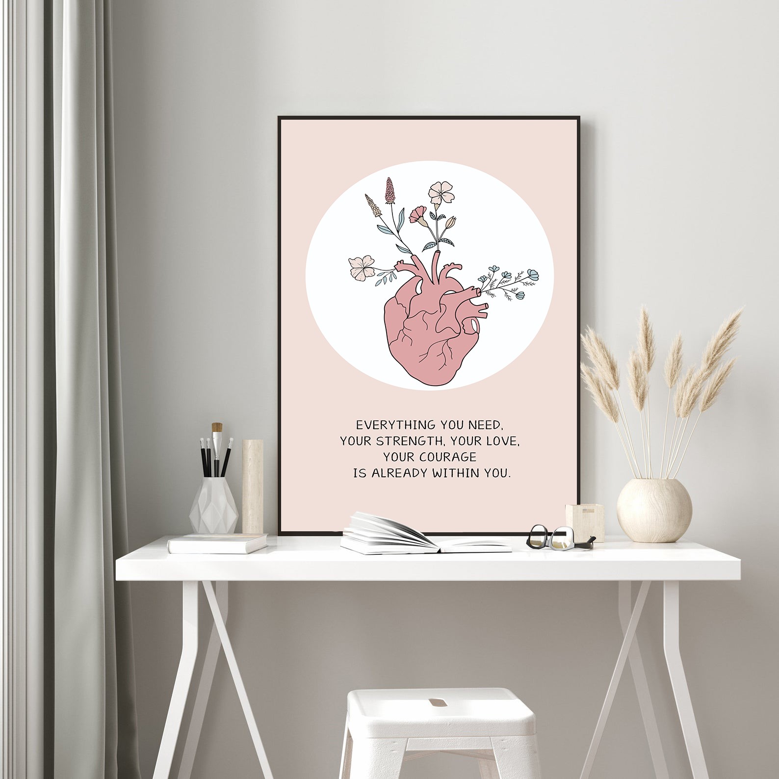 Your Strength Your Love Abstract Mental Health Wall Art - Image 2