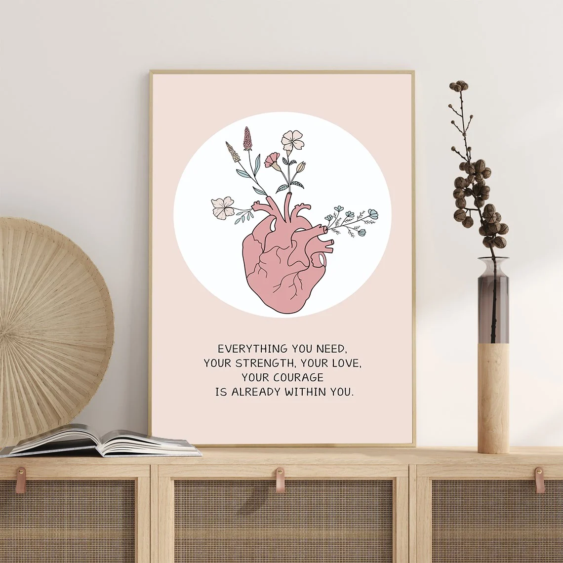 Your Strength Your Love Abstract Mental Health Wall Art - Image 3