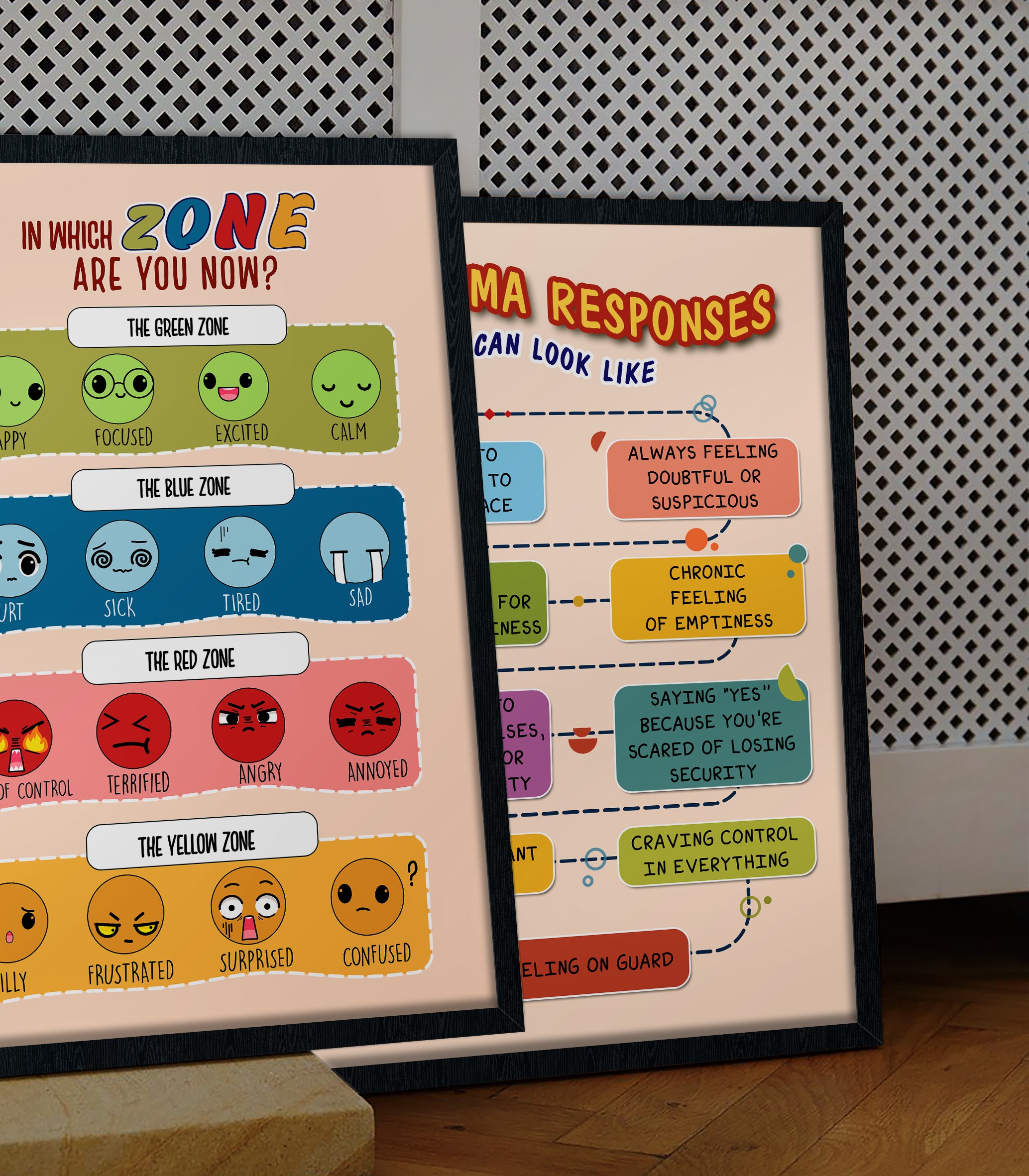 Zone of Regulations Boho Mental Health Printable - Image 3