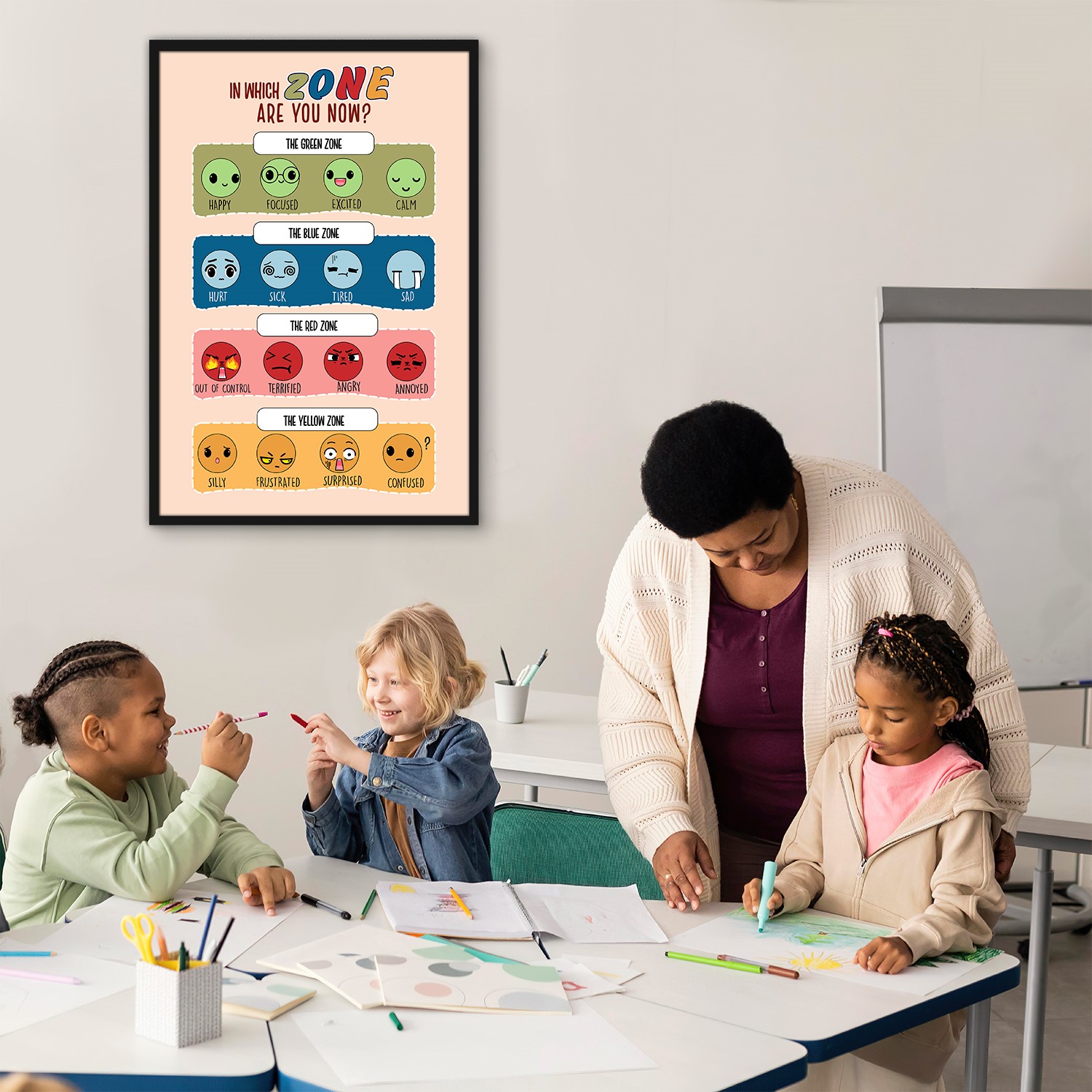 Zone of Regulations Boho Mental Health Printable - Image 5