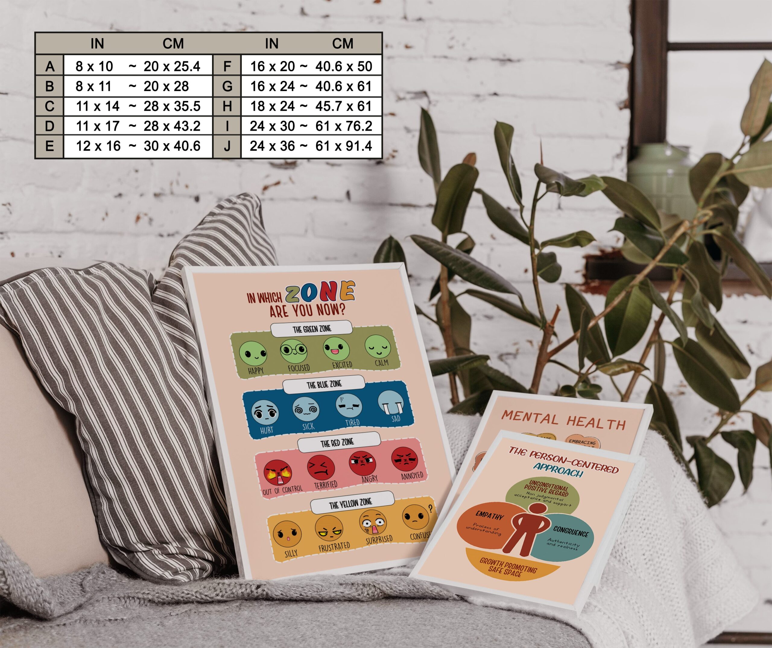 Zone of Regulations Boho Mental Health Printable - Image 7