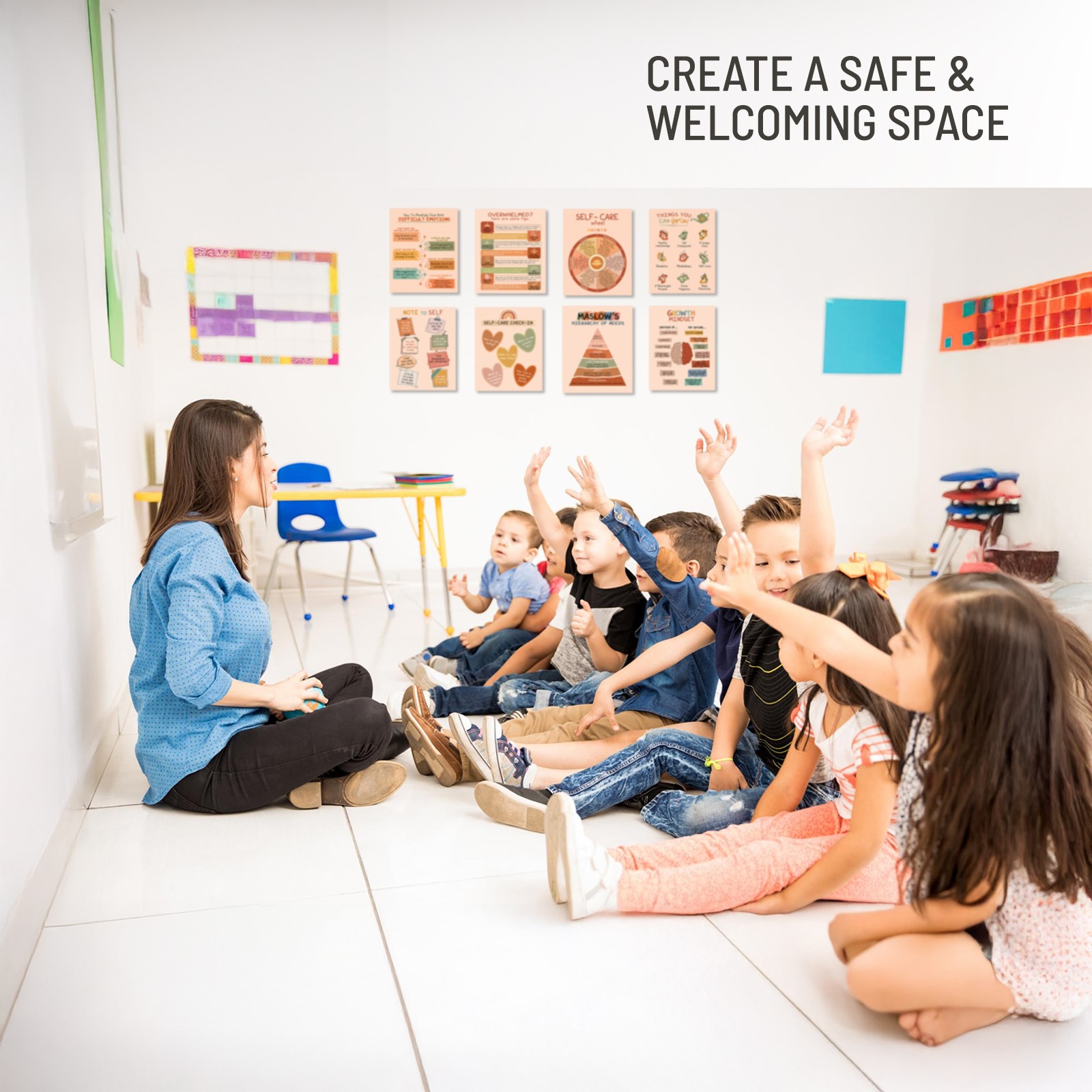 9Pcs Boho Mental Health Therapy Unframed 8x10in Laminated Poster - Image 5