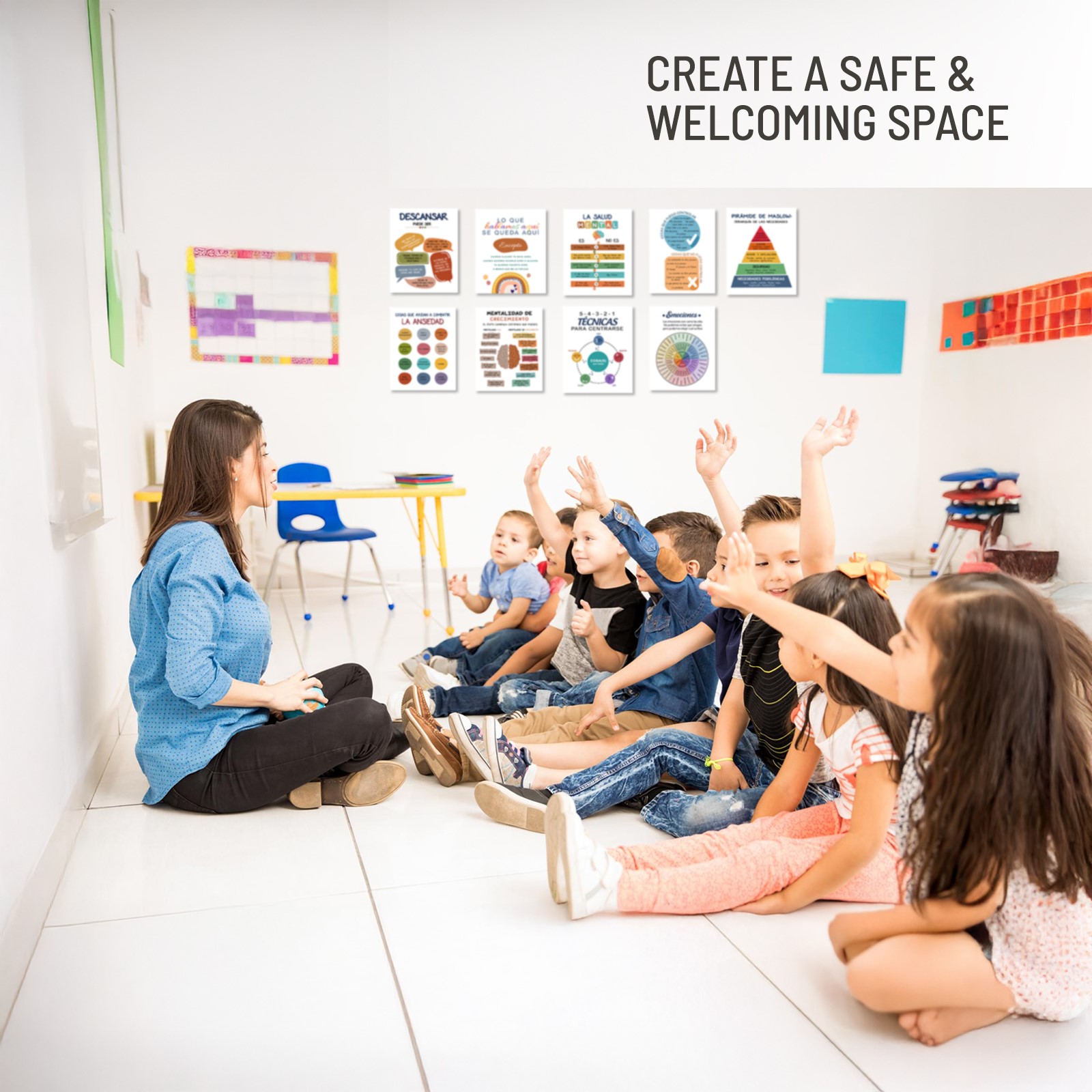 9Pcs Spanish Mental Health Therapy Unframed 8x10in Laminated Poster - Image 5