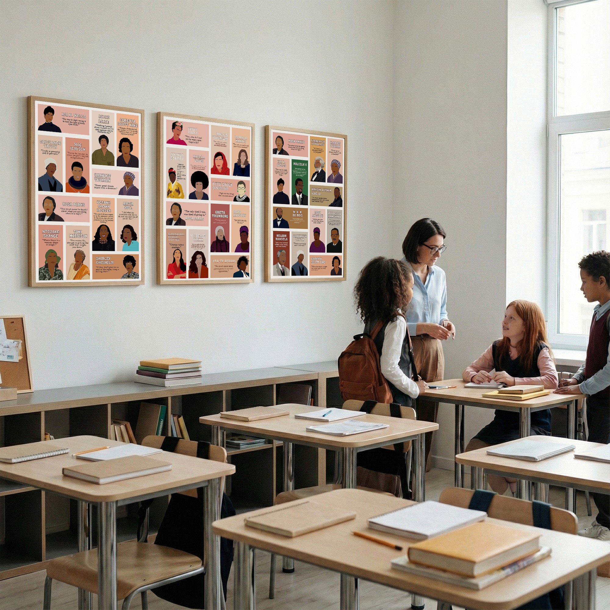 Empowered Women Inspirational Unframed 16x24in Laminated Hand-drawn Wall Art - Image 7