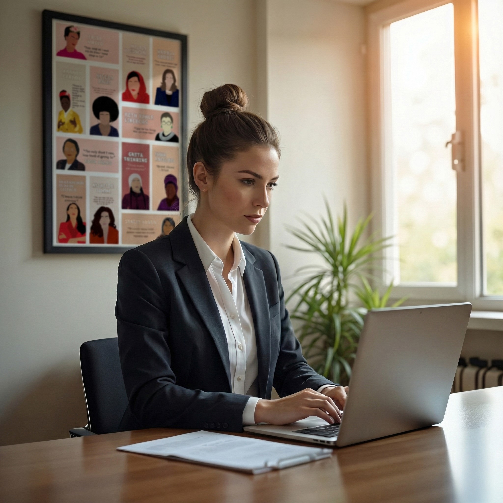 Empowered Women Inspirational Unframed 16x24in Laminated Hand-drawn Wall Art - Image 8