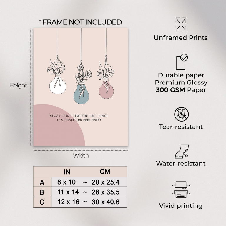 Abstract Positivity Set print arranged as a framed gallery wall