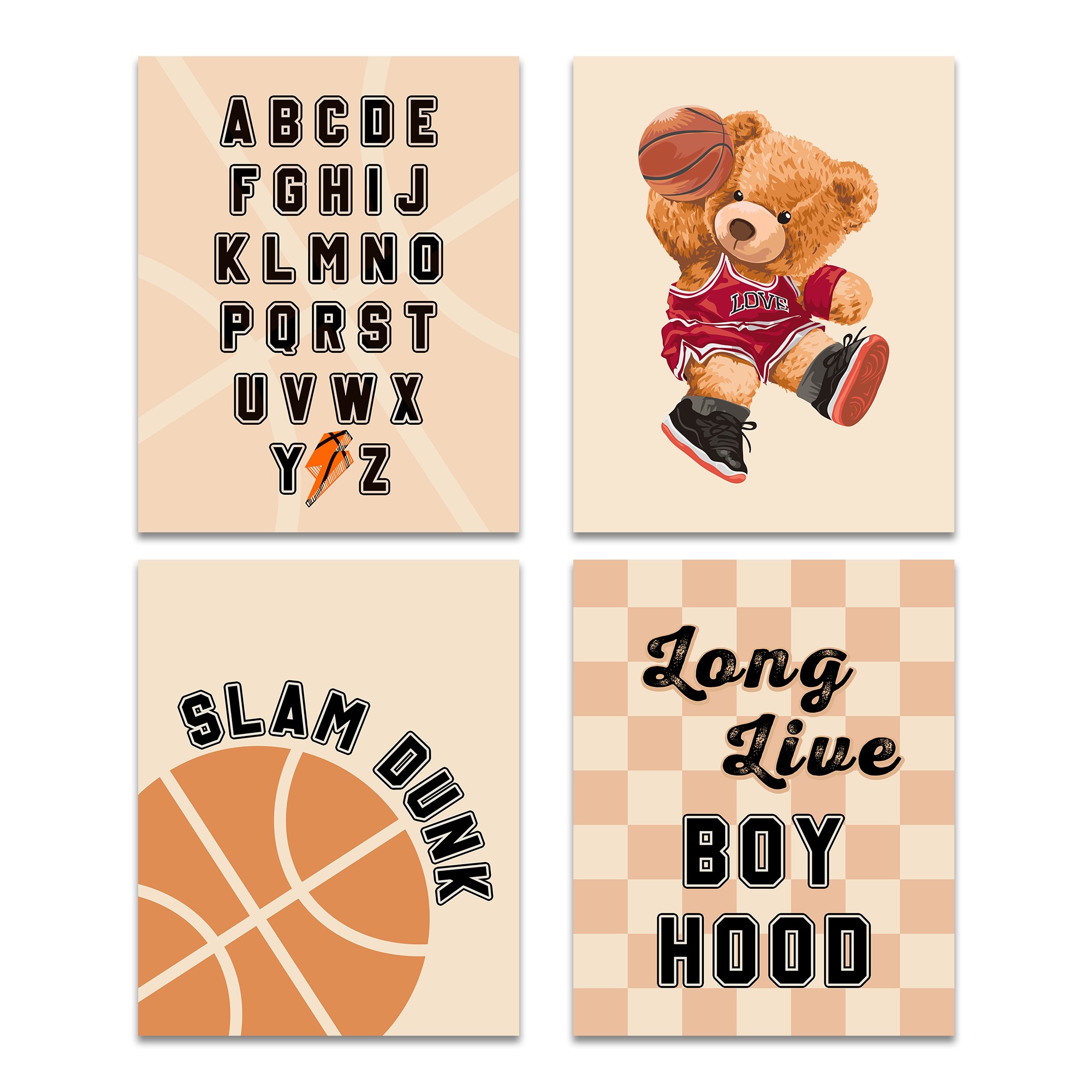 Basketball Nursery Set 4Pcs Poster