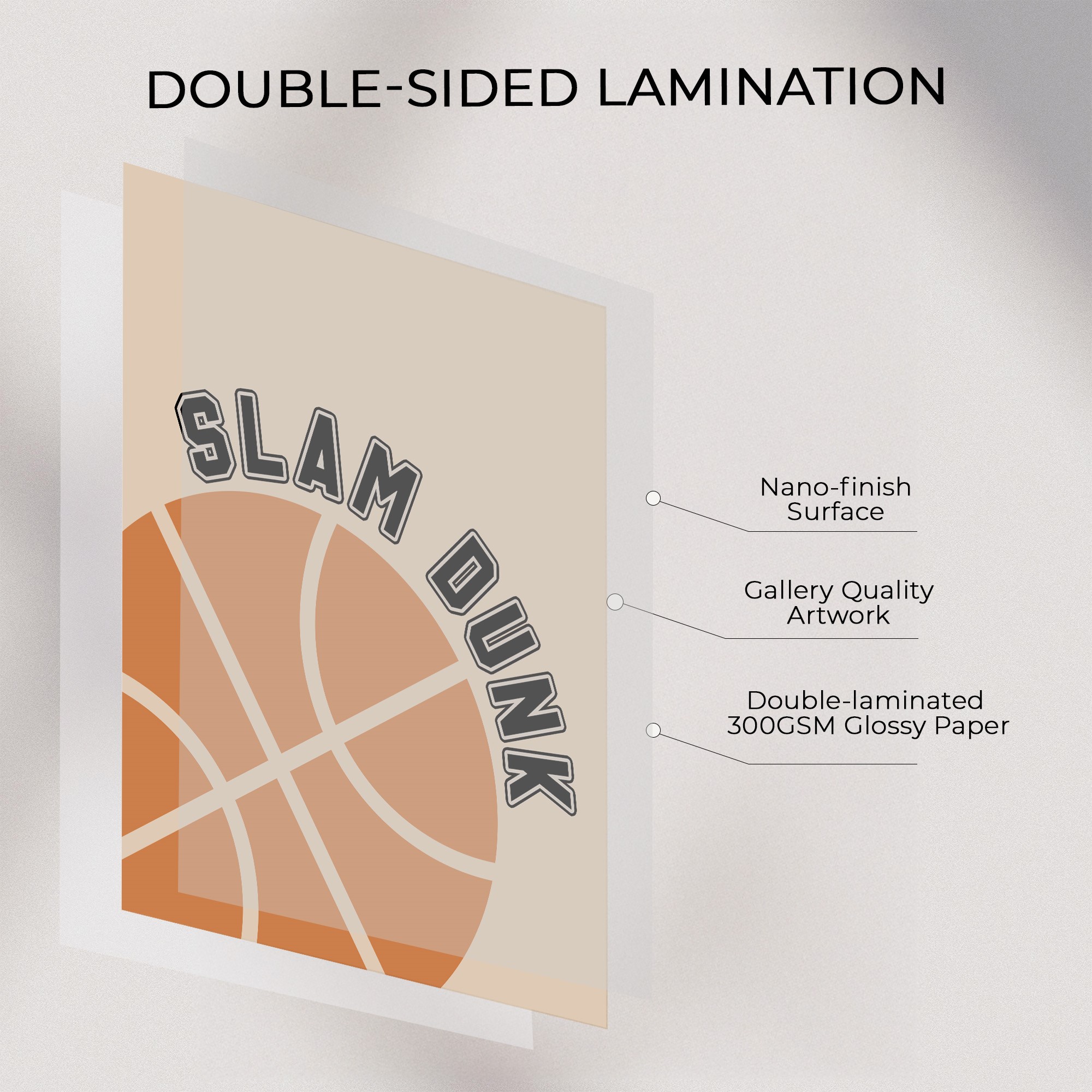 Basketball Nursery Set 4Pcs Unframed 8x10in Laminated Poster - Image 3