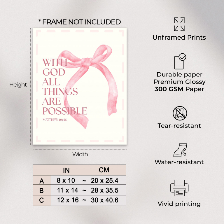 Coquette Christian Set print arranged as a framed gallery wall