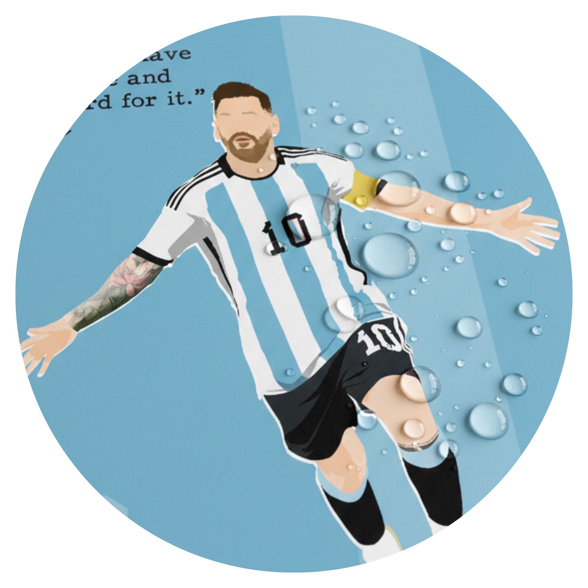 Motivational Soccer Superstars Set 4 Pcs Unframed 8x10in Laminated Hand-drawn Poster (4)