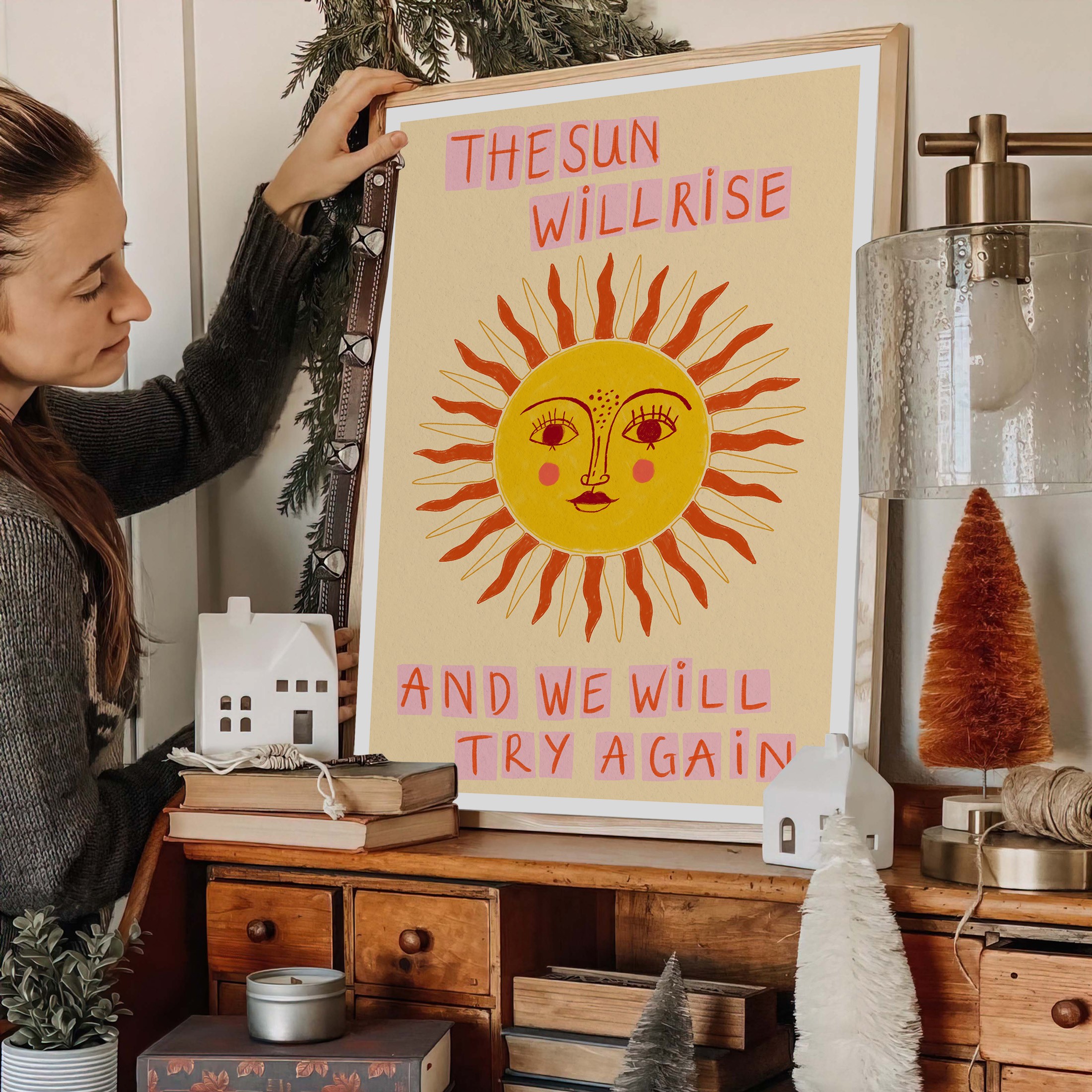 The Sun Will Rise Mental Health Unframed 16x24in Laminated Wall Art - Image 7