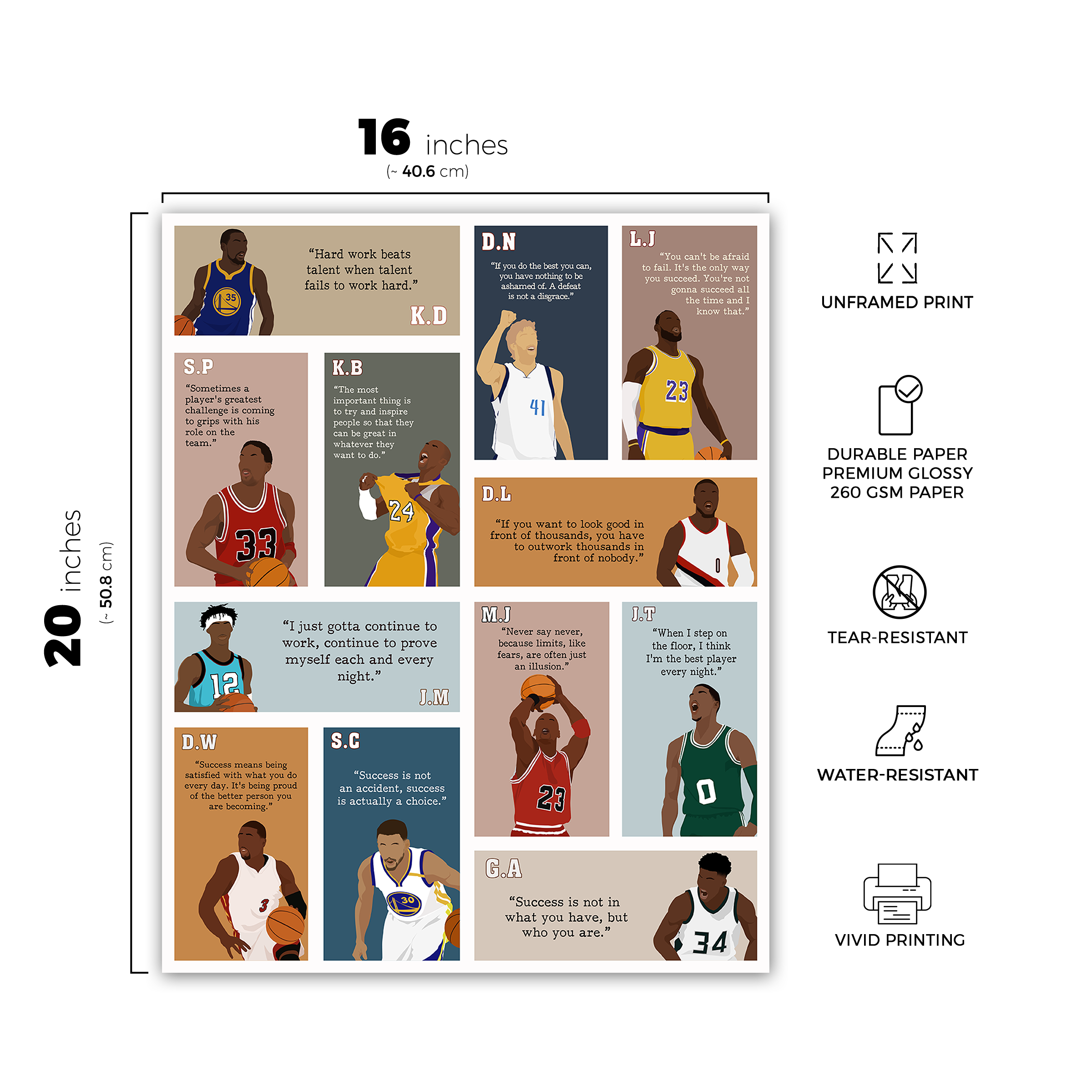 basketball superstar art for home decoration