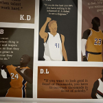 Basketball Superstars Motivational Unframed 16x20in Laminated Hand-drawn Wall Art