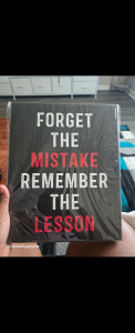Customer photo for Forget the Mistake Motivational Quote Canvas 8x10in Ready to Hang