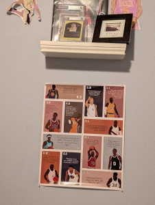 Customer photo for Basketball Superstars Motivational Unframed 16x20in Laminated Hand-drawn Wall Art