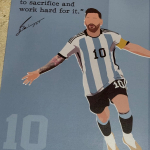 soccer superstar lionel messi poster wall art